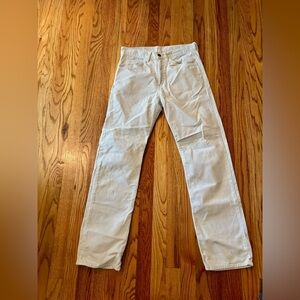 Vintage Levis 519 Pants Mens 30x30 Off-White Corduroy Pants